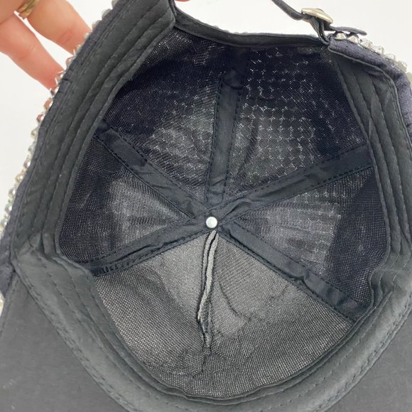 Baseball Cap Bling Rhinestone Studded Hat Adjustable Strapback Fashion - Picture 9 of 9